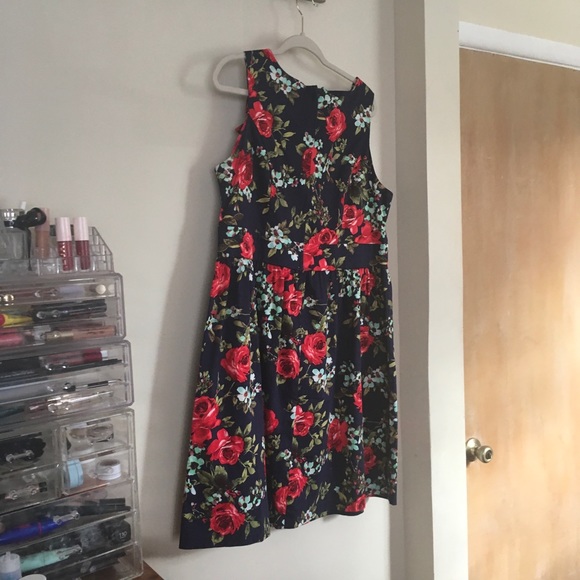 Ixia ModCloth roses tea dress 1x Pennsylvania polka dress - Picture 3 of 3